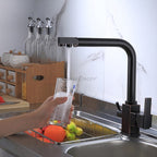 Modern kitchen sink mixer tap swivel spout additional view