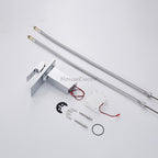Chrome bath shower mixer tap waterfall spout additional view