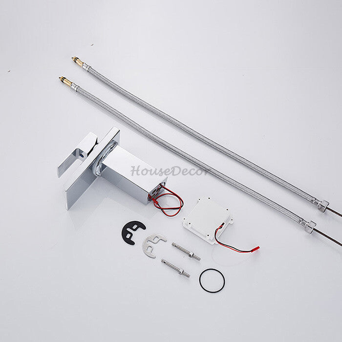 Chrome bath shower mixer tap waterfall spout additional view