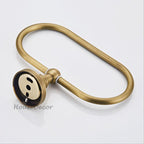 Antique Brass towel ring wall mounted design additional view