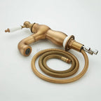 Antique Brass bath shower mixer tap pull out spray additional view