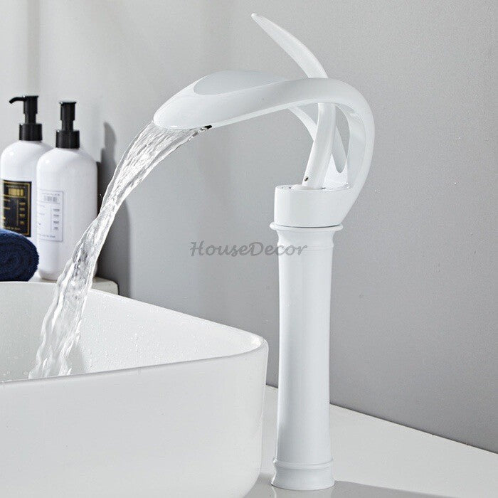 Modern bath shower mixer tap waterfall spout additional view