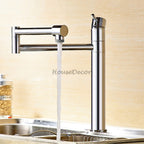 Modern Brass kitchen sink mixer tap single lever control additional view