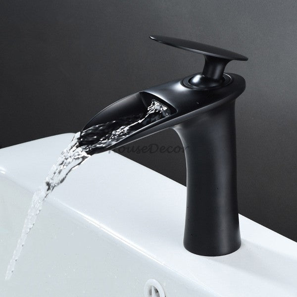 Modern bath shower mixer tap waterfall spout additional view