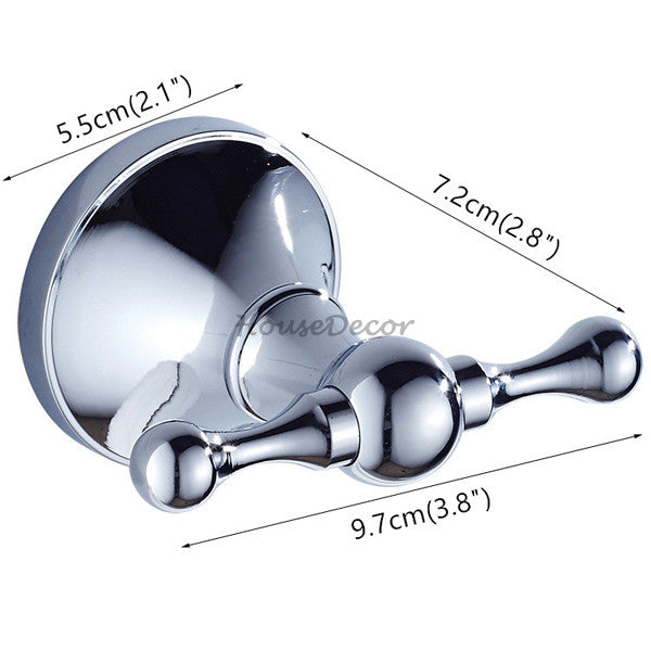 Chrome Brass robe hook detailed product view additional view