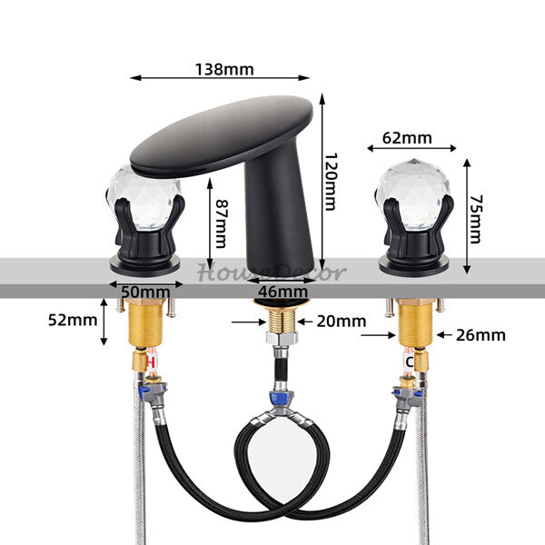 Modern bath shower mixer tap waterfall spout additional view