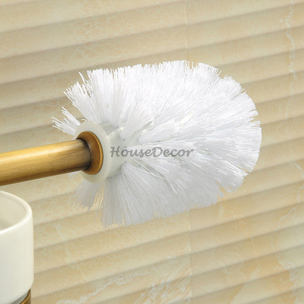 Antique Brass toilet brush holder detailed product view detail view