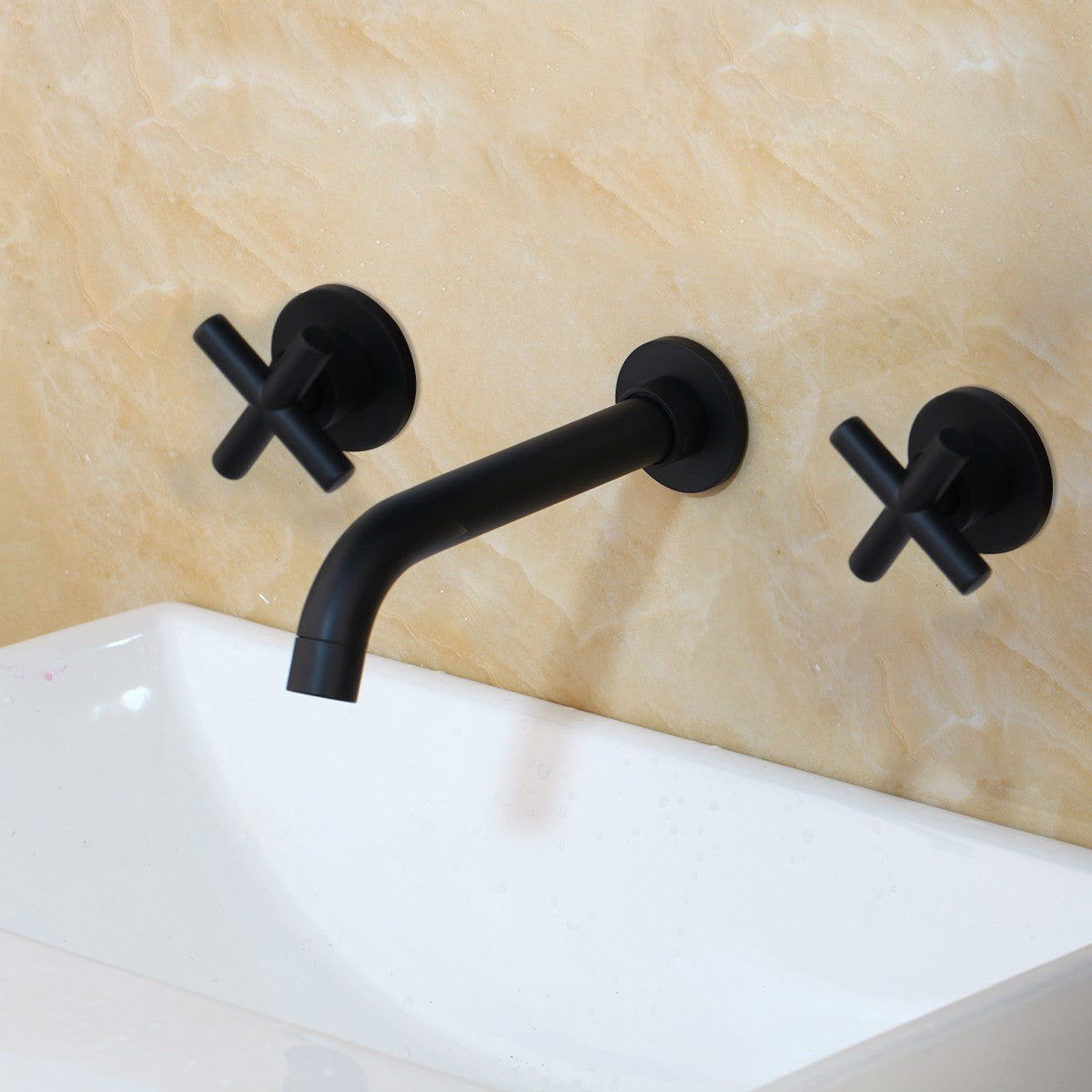 Brass bath shower mixer tap wall mounted design detail view