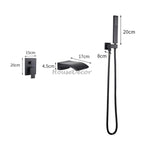 Modern bath shower mixer tap waterfall spout additional view