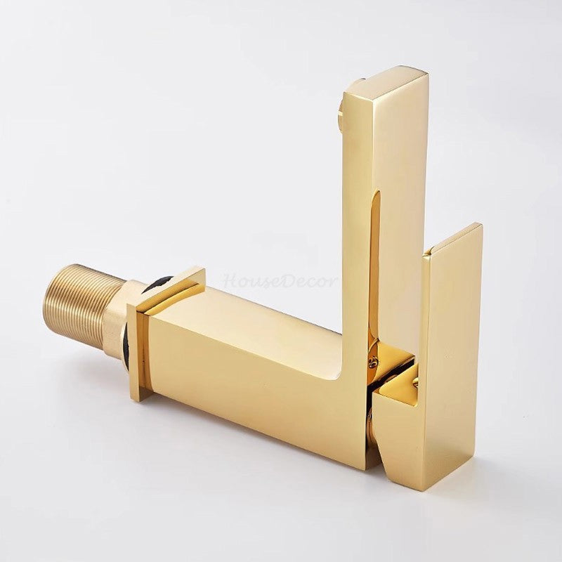 Polished Brass bath shower mixer tap single lever control additional view