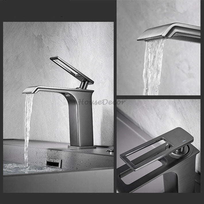 Modern bath shower mixer tap waterfall spout additional view
