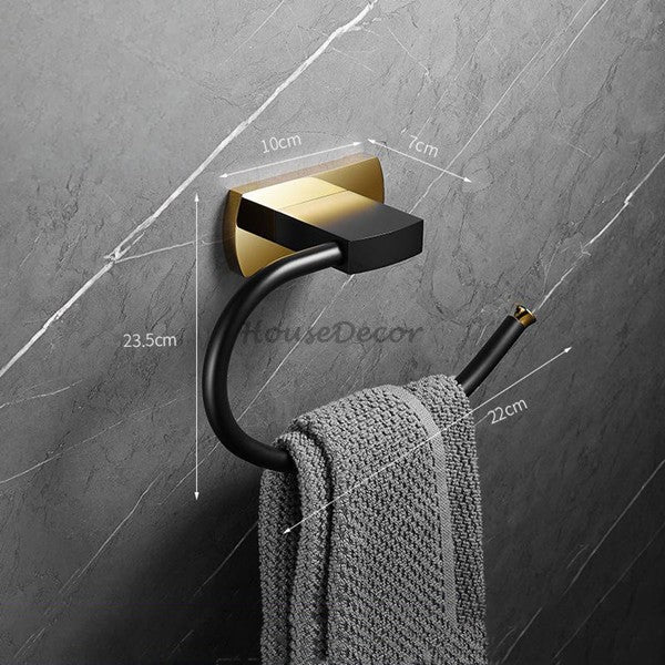 Modern Brass towel ring wall mounted design additional view