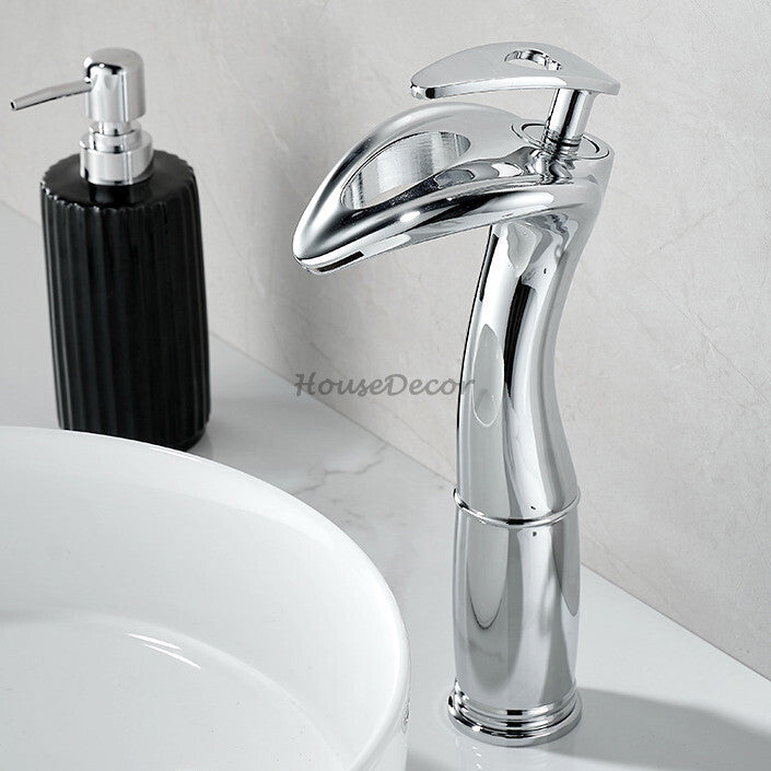 Modern bath shower mixer tap waterfall spout additional view