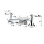 Modern bath shower mixer tap waterfall spout additional view