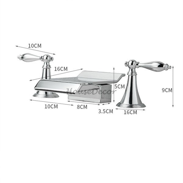Modern bath shower mixer tap waterfall spout additional view