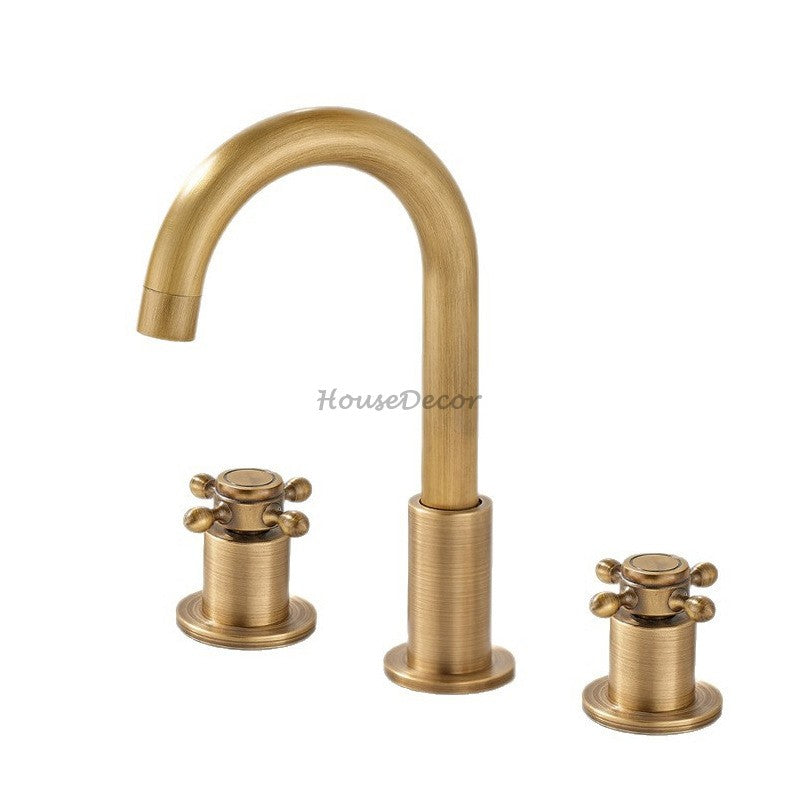Modern bath shower mixer tap dual handle control additional view