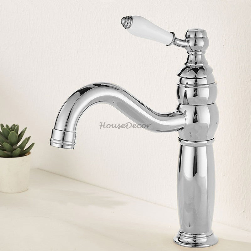 Brass bath shower mixer tap swivel spout detail view