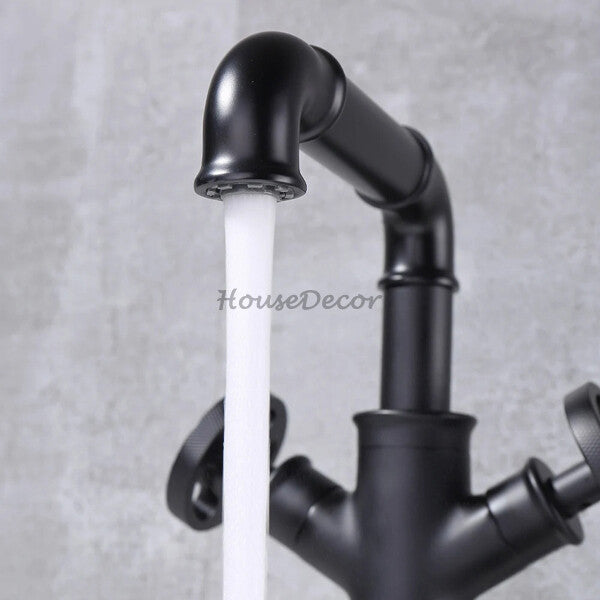 Modern bath shower mixer tap dual handle control additional view
