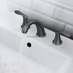 Modern bath shower mixer tap dual handle control additional view