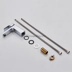 Chrome bath shower mixer tap deck mounted design detail view